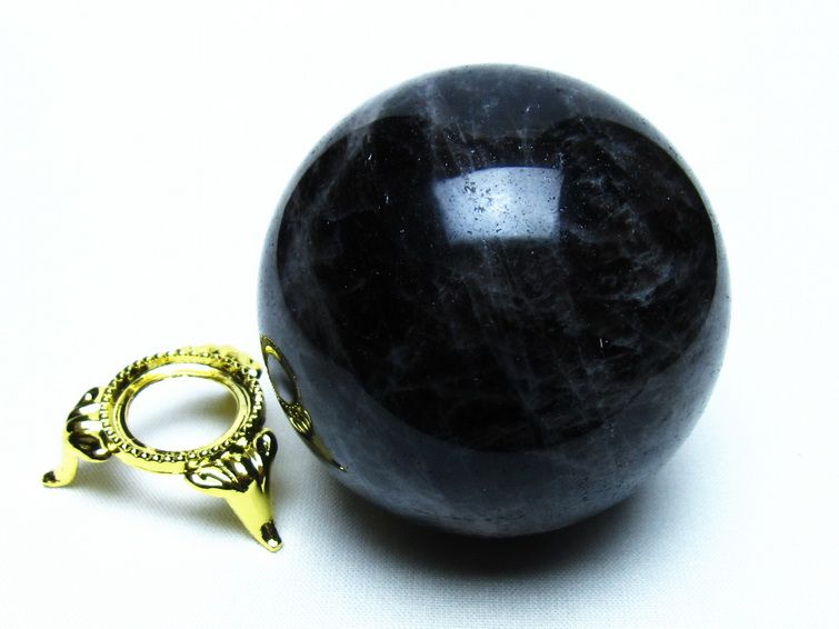 モリオン 黒水晶 丸玉 60mm 一点物 151-9454