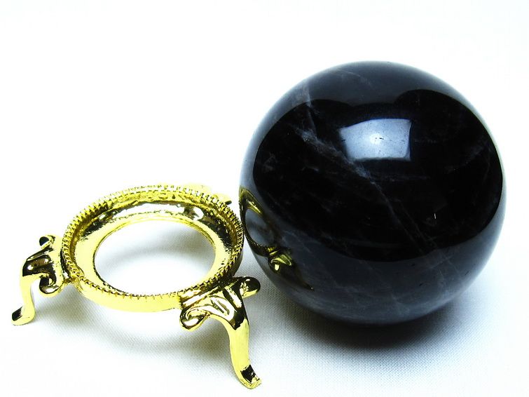 モリオン 黒水晶 丸玉 63mm 一点物 151-9467