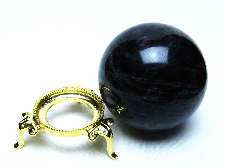 モリオン 黒水晶 丸玉 68mm 一点物 151-9487