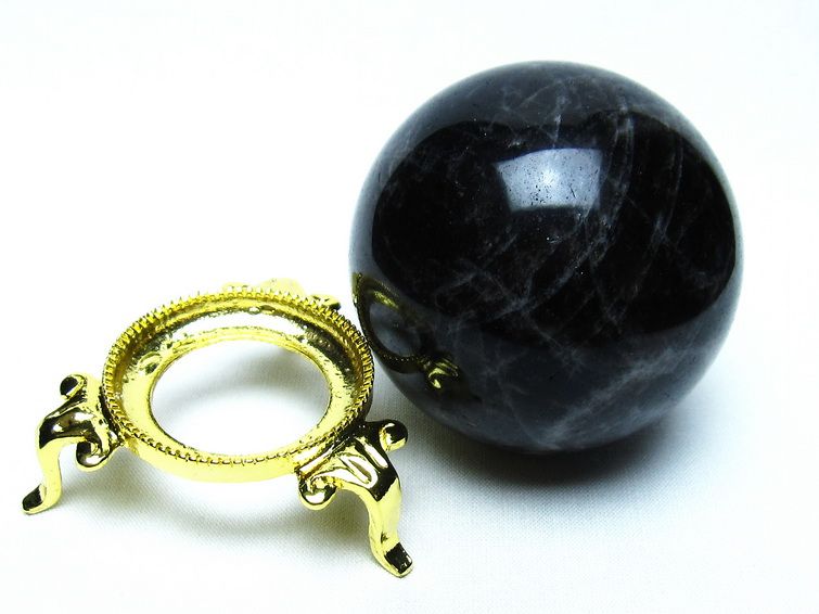 モリオン 黒水晶 丸玉 64mm 一点物 151-9503