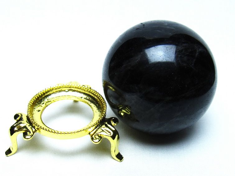 モリオン 黒水晶 丸玉 64mm 一点物 151-9504