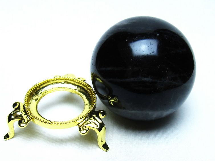 モリオン 黒水晶 丸玉 64mm 一点物 151-9505
