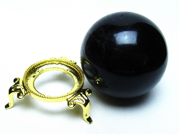 モリオン 黒水晶 丸玉 63mm 一点物 151-9506