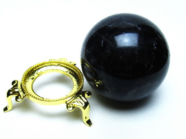 モリオン 黒水晶 丸玉 63mm 一点物 151-9507