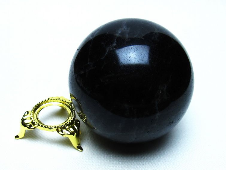モリオン 黒水晶 丸玉 60mm 一点物 151-9520