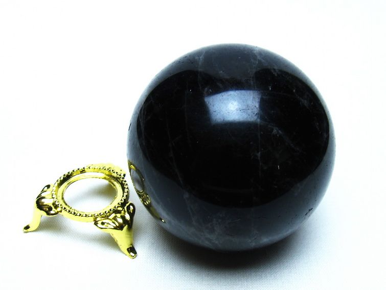 モリオン 黒水晶 丸玉 57mm 一点物 151-9532