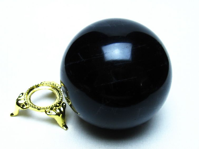 モリオン 黒水晶 丸玉 60mm 一点物 151-9542