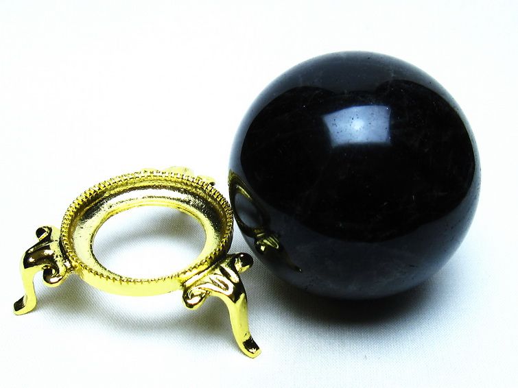 モリオン 黒水晶 丸玉 62mm 一点物 151-9550