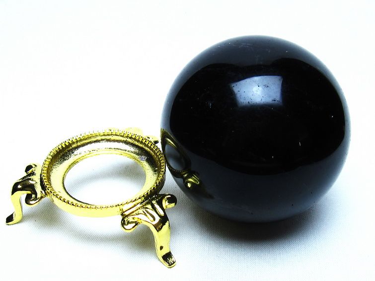 モリオン 黒水晶 丸玉 65mm 一点物 151-9558