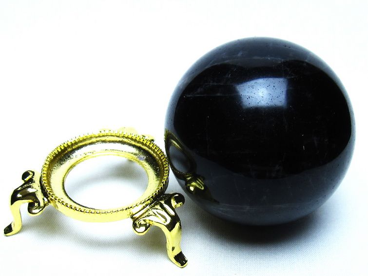 モリオン 黒水晶 丸玉 64mm 一点物 151-9572