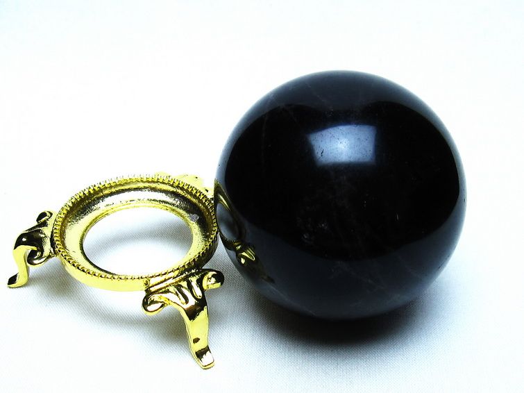 モリオン 黒水晶 丸玉 63mm 一点物 151-9573