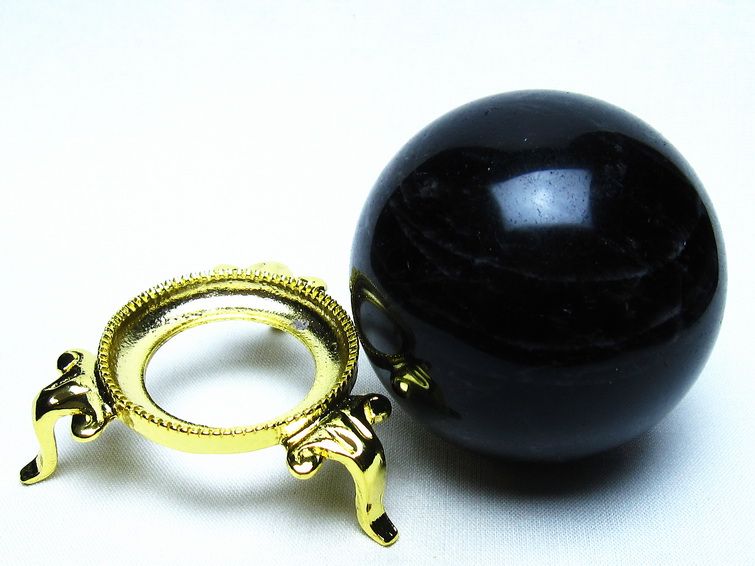 モリオン 黒水晶 丸玉 62mm 一点物 151-9574