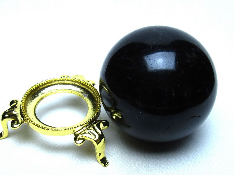 モリオン 黒水晶 丸玉 62mm 一点物 151-9575