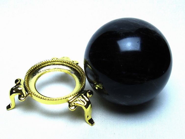 モリオン 黒水晶 丸玉 62mm 一点物 151-9577