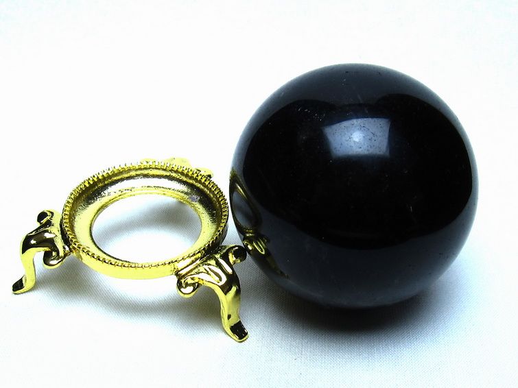 モリオン 黒水晶 丸玉 62mm 一点物 151-9578