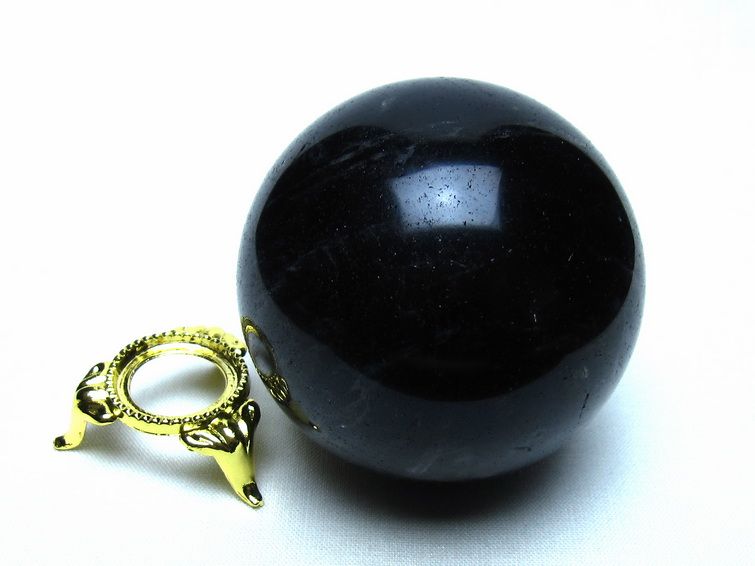 モリオン 黒水晶 丸玉 61mm 一点物 151-9580