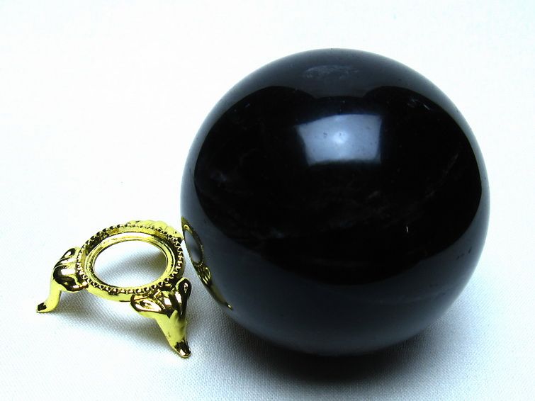 モリオン 黒水晶 丸玉 59mm 一点物 151-9588