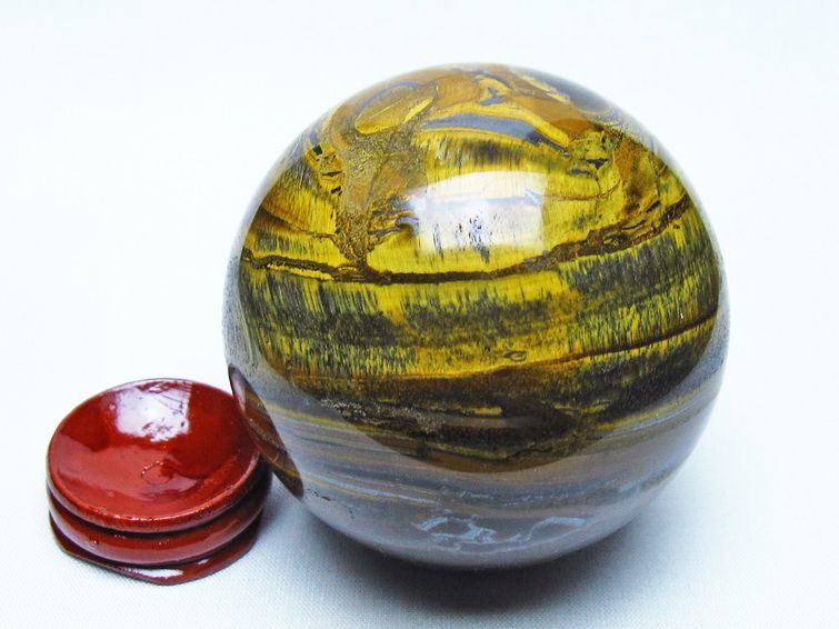 アイアンタイガーアイ 丸玉 72mm 一点物 151-9818
