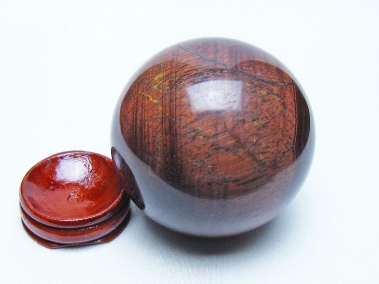 レッドタイガーアイ 丸玉 60mm スフィア 置物 一点物 151-9870