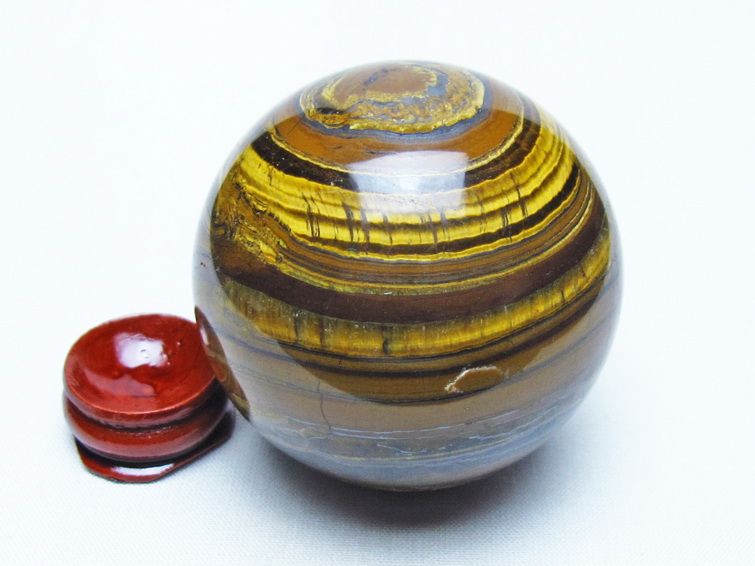 アイアンタイガーアイ 丸玉 58mm スフィア 置物 一点物 151-9877