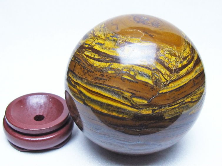 1.5Kg アイアンタイガーアイ 丸玉 102mm スフィア 置物 一点物 151-9932
