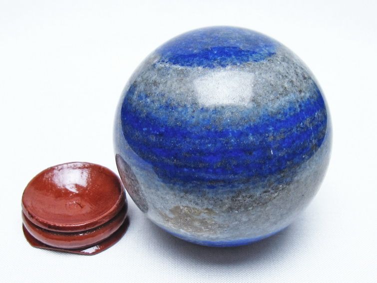 ラピスラズリ 丸玉 66mm スフィア 置物 一点物 151-9992