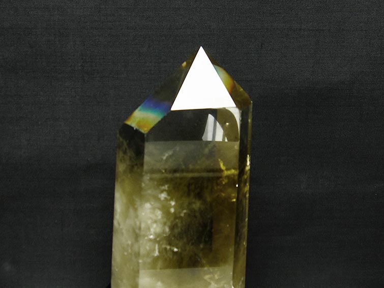 シトリン 六角柱 シトリンクォーツ 台座付属 一点物 152-2886