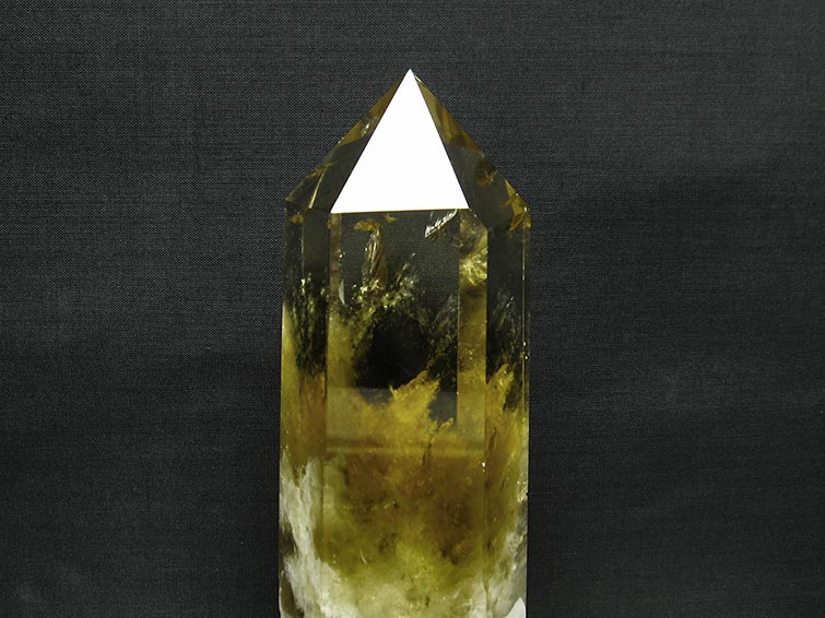 シトリン 六角柱 シトリンクォーツ 台座付属 一点物 152-2894