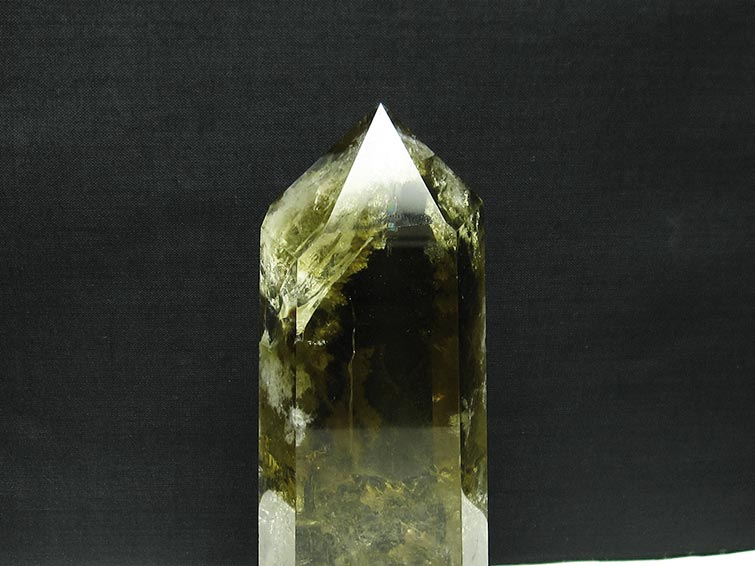 シトリン 六角柱 シトリンクォーツ 台座付属 虹入り 一点物 152-2909