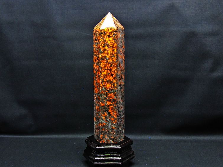 1.3Kg ユーパーライト 六角柱 台座付属 一点物 152-3007