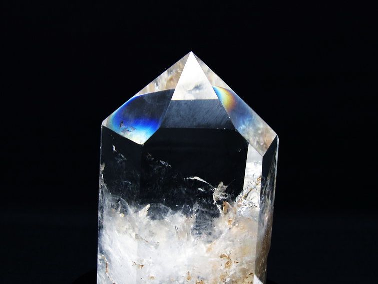 水晶ポイント 六角柱 置物 台座付属 一点物 152-3067