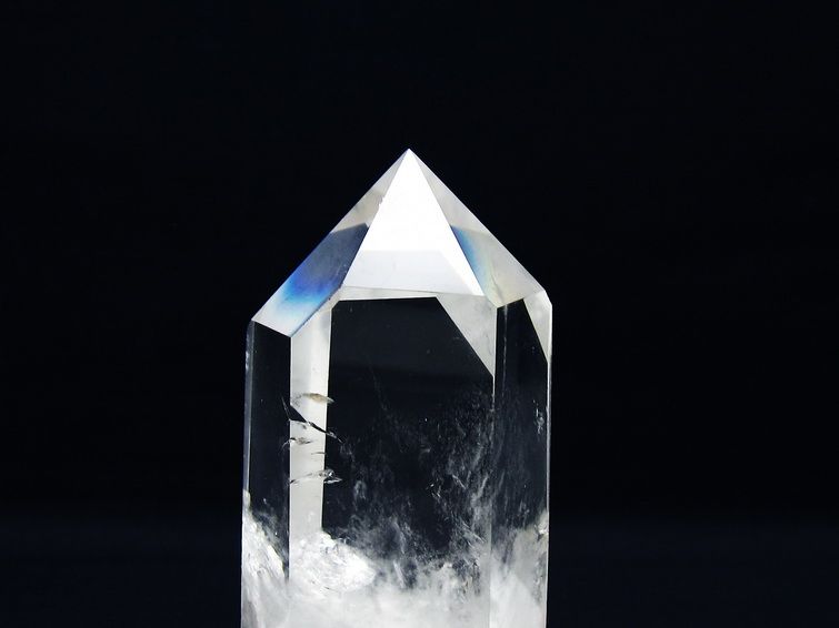水晶ポイント 六角柱 置物 台座付属 一点物 152-3114