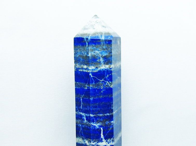 1.3Kg ラピスラズリ 六角柱 台座付属 一点物 152-3135
