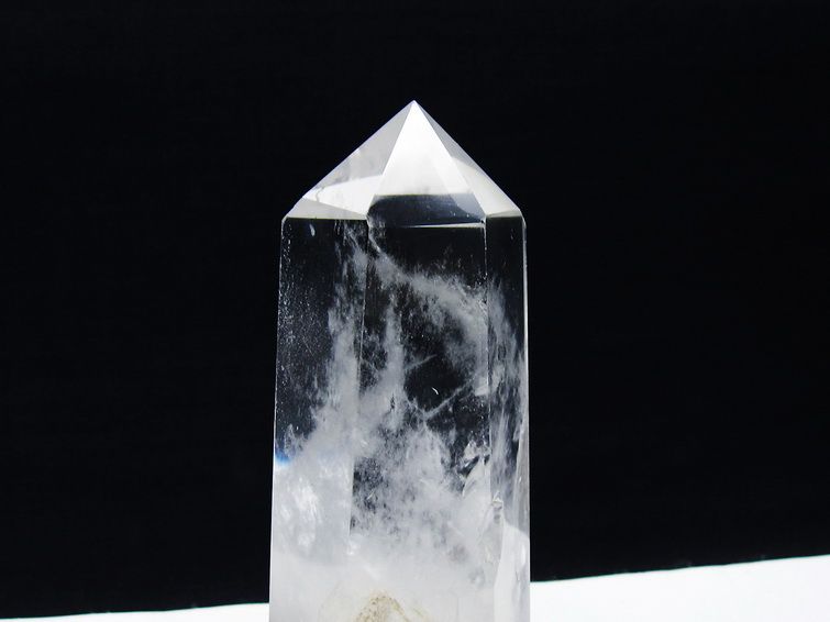 水晶 六角柱 水晶 ポイント 台座付属 一点物 152-3770