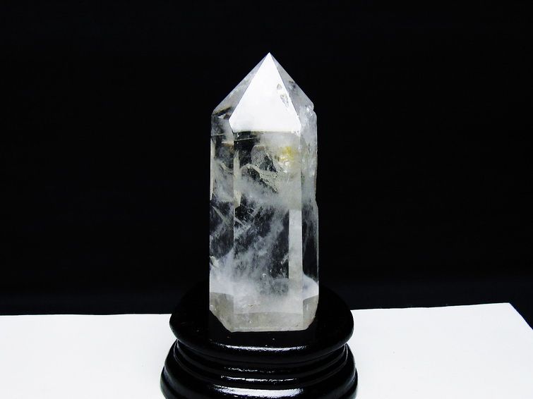 水晶 六角柱 水晶 ポイント 台座付属 一点物 152-3772