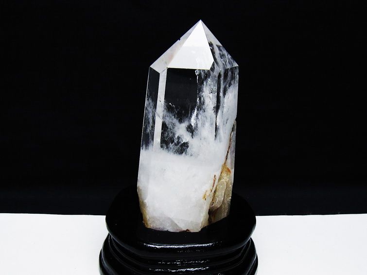 水晶 六角柱 水晶 ポイント 台座付属 一点物 152-3782