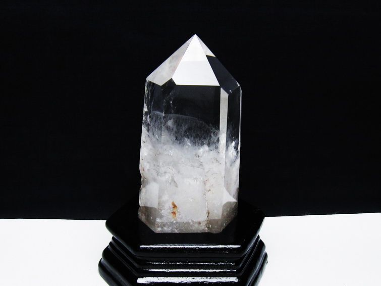 水晶 六角柱 水晶 ポイント 台座付属 一点物 152-3784