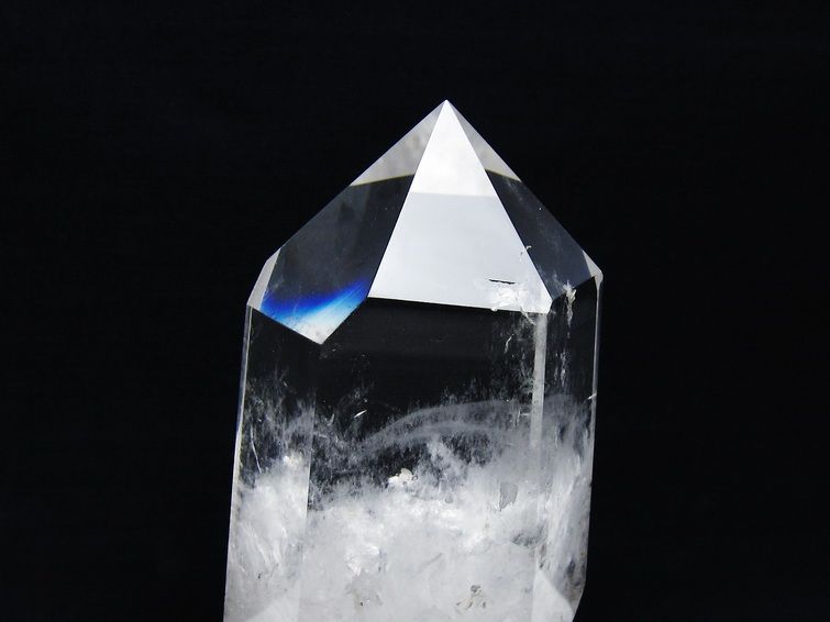 水晶 六角柱 水晶 ポイント 台座付属 一点物 152-3784