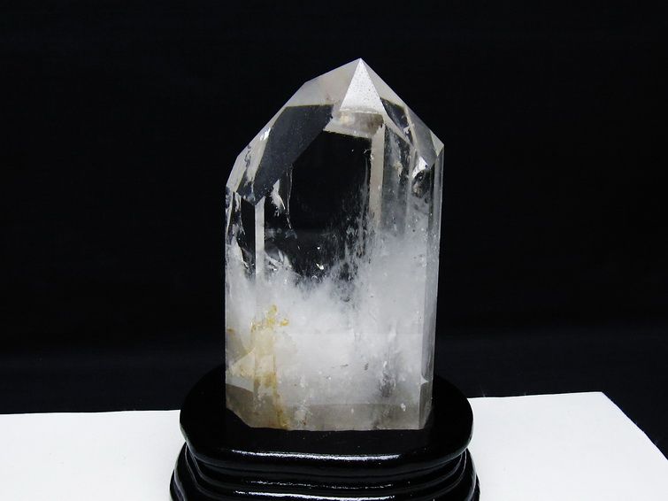 水晶 六角柱 水晶 ポイント 台座付属 一点物 152-3798