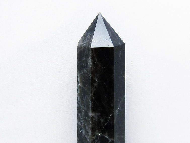 1.2Kg モリオン 黒水晶 六角柱 台座付属 一点物 152-3998 【sold out】