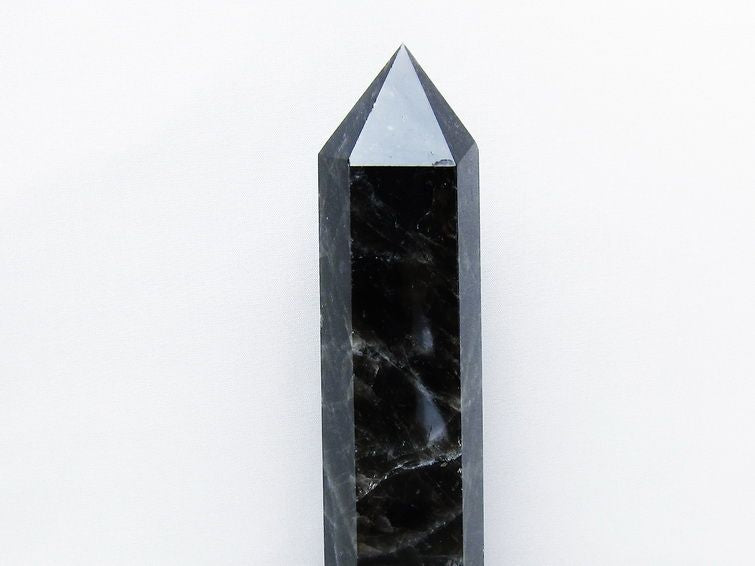 1Kg モリオン 黒水晶 六角柱 台座付属 一点物 152-4001 【sold out】