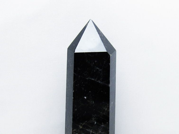 1.1Kg モリオン 黒水晶 六角柱 台座付属 一点物 152-4019 【sold out】