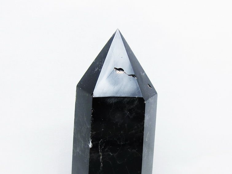 モリオン 黒水晶 六角柱 台座付属 一点物 152-4035