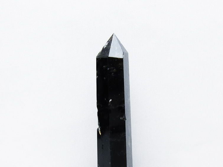 モリオン 黒水晶 六角柱 台座付属 一点物 152-4037