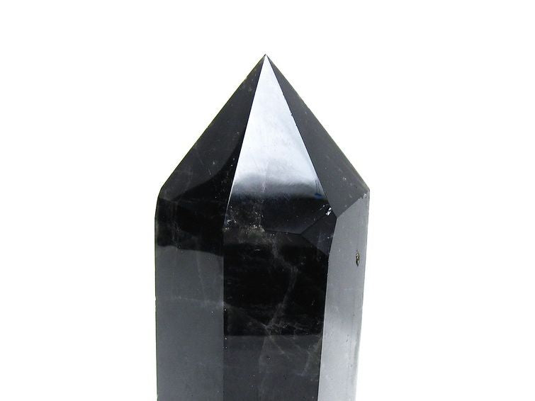 モリオン ポイント 六角柱 黒水晶 置物 一点物 152-4268