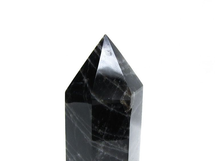 モリオン ポイント 六角柱 黒水晶 置物 一点物 152-4270