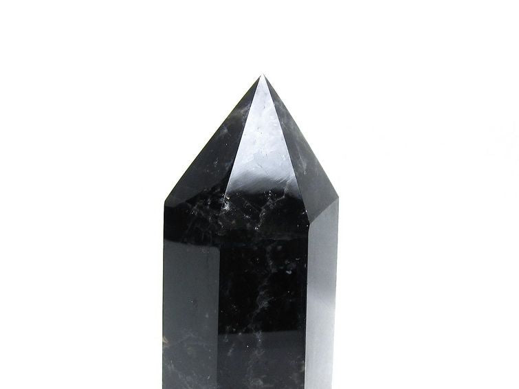 モリオン ポイント 六角柱 黒水晶 置物 一点物 152-4272