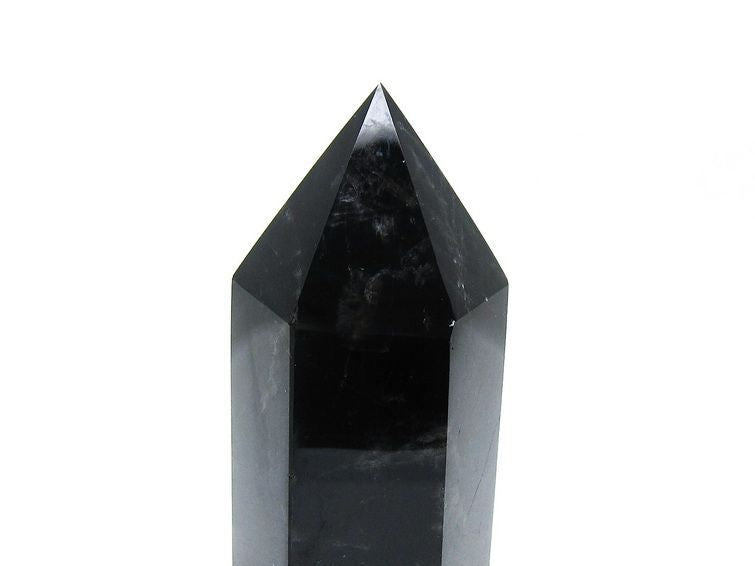 モリオン ポイント 六角柱 黒水晶 置物 一点物 152-4281