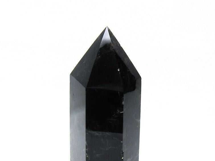 モリオン ポイント 六角柱 黒水晶 置物 一点物 152-4284