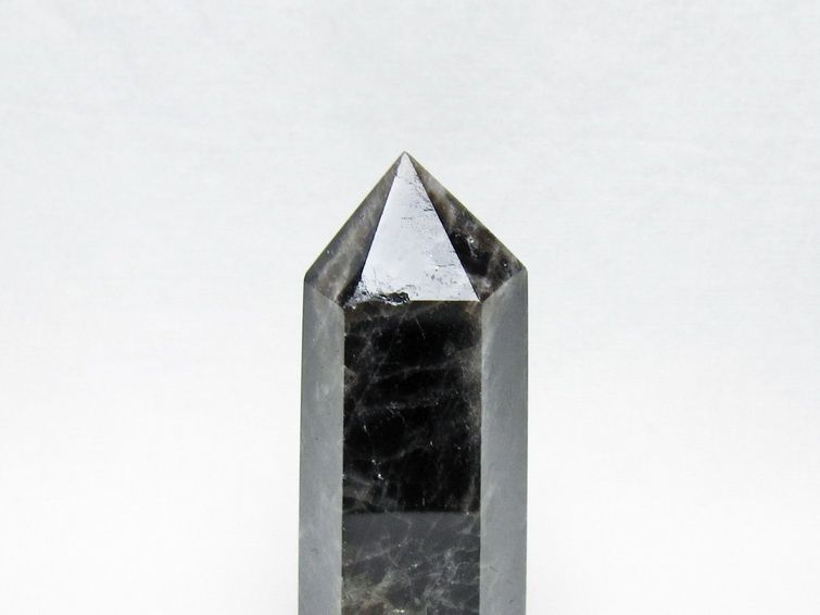 黒水晶 ポイント モリオン 六角柱 置物 一点物 152-4355